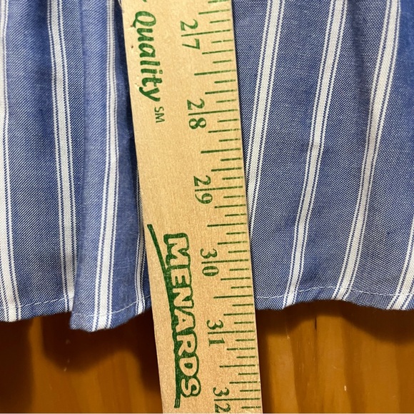 Loft Blue/White Striped Blouse Size Medium NWT - Picture 9 of 9